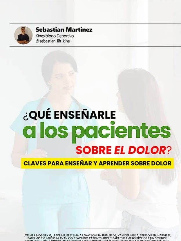 Post de Instagram: qué enseñarle a los pacientes sobre el dolor, claves para enseñar y aprender